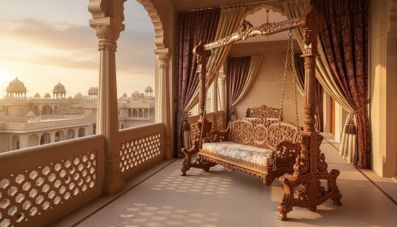 Maharani Graceful Wooden Jhula